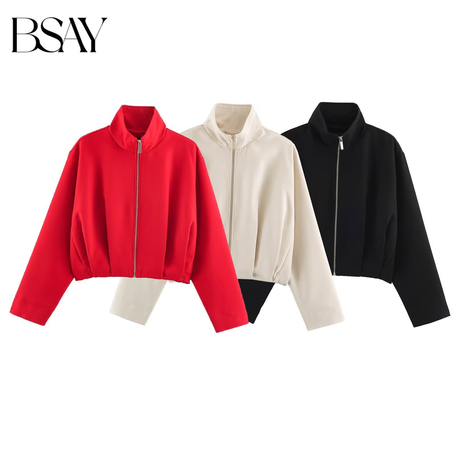Women'S Fashion Bomber Jacket - BSAY 2026 Street Hip Hop Women