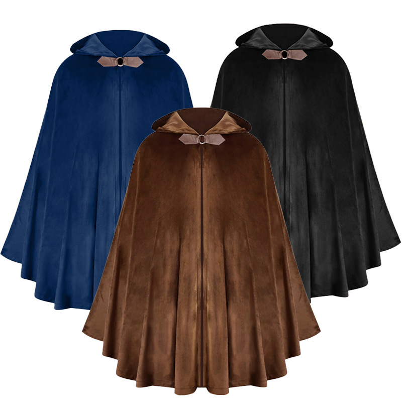 Velvet Blazer Women - Men's Velvet Cloak with Hood, Renaissance