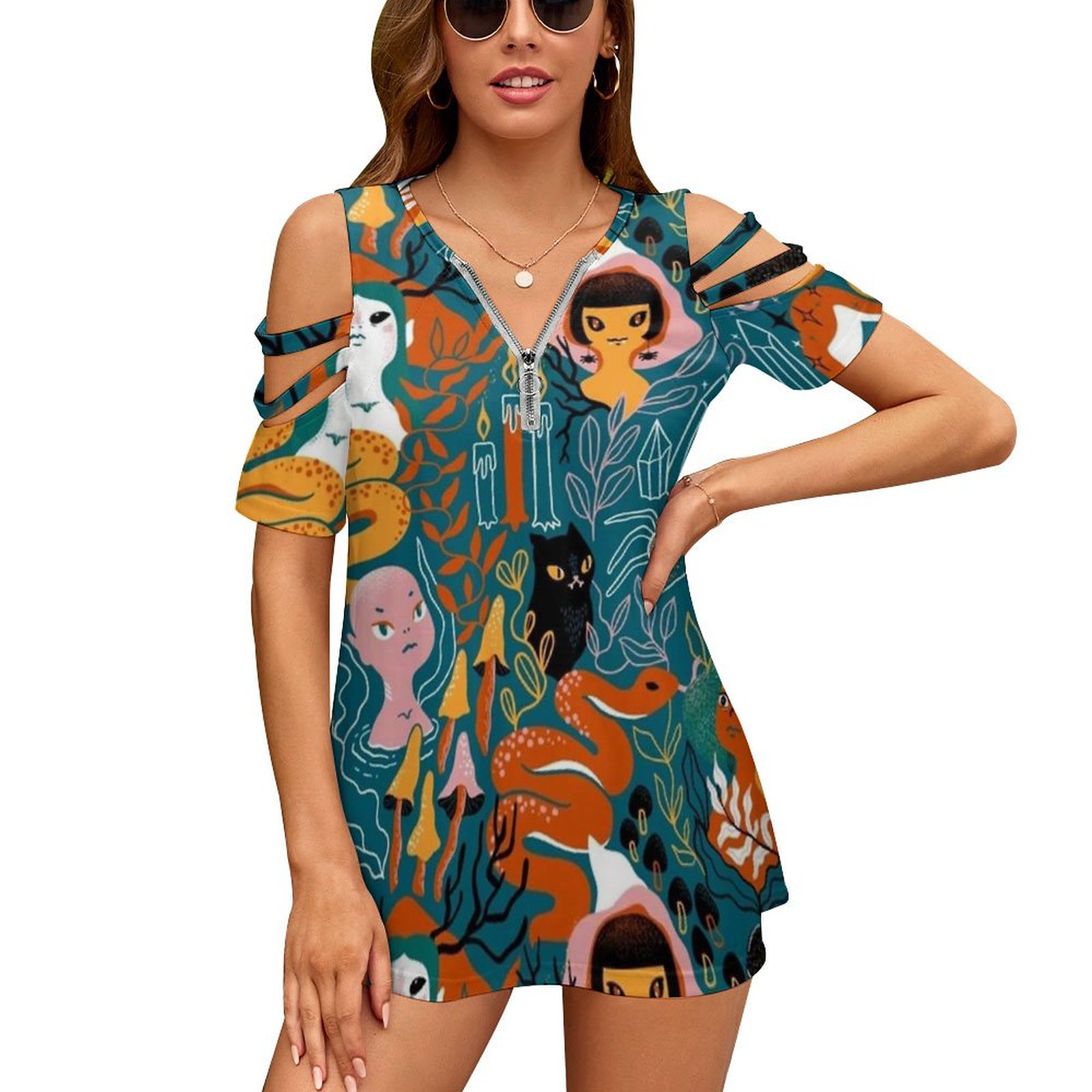 Women Fashion Vector - Coven. Witch Magic Sisters. New Fashion