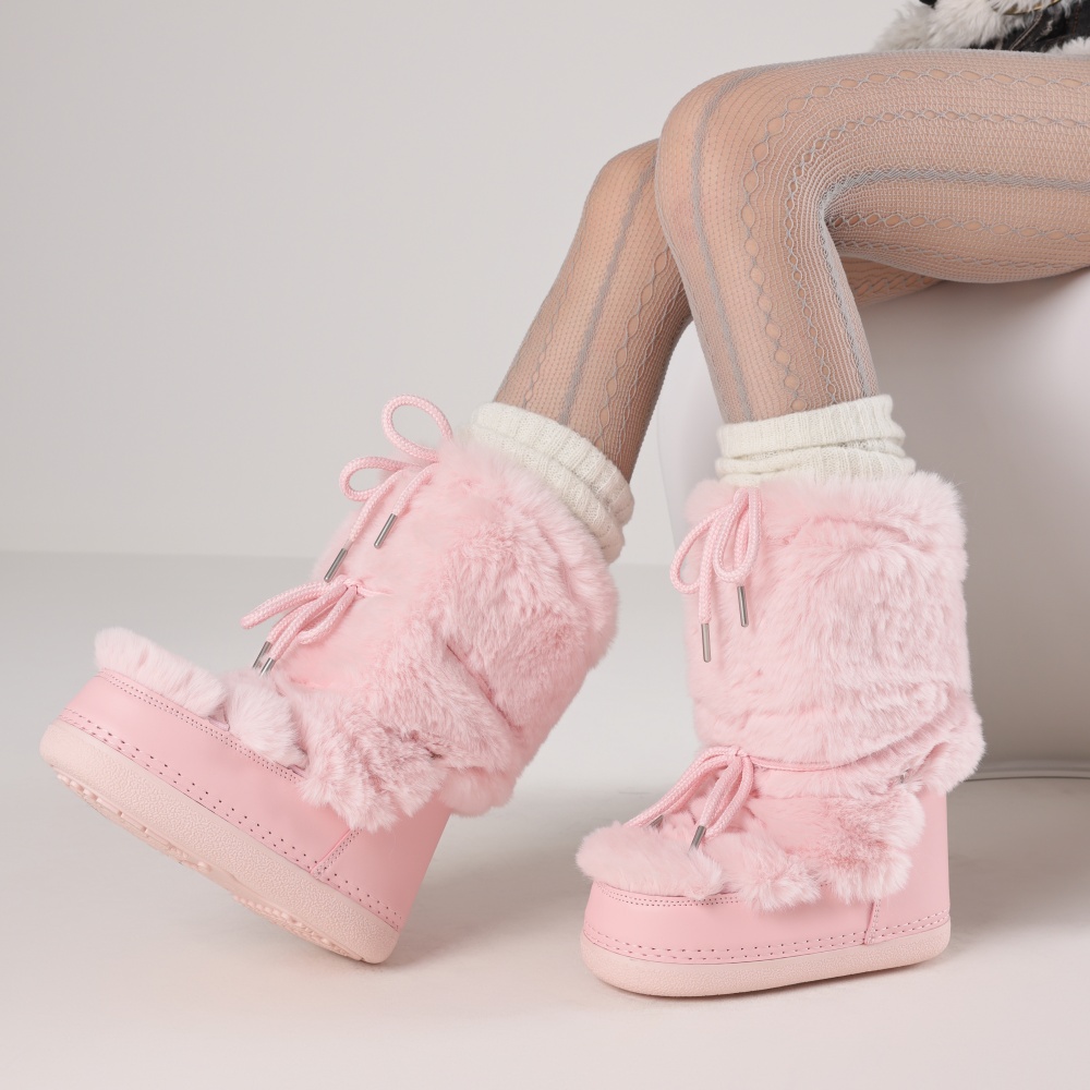 Furry Boots For Women Round To - đánh giá và giá Winter Fashion Women Boots