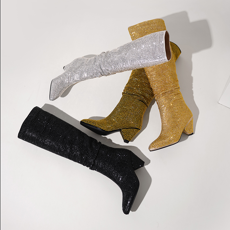 Fashion Spike Heels Crystal Lo - đánh giá và giá Winter Fashion Women Boots