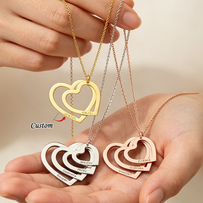 Custom Engraved Heart Name Nec - đánh giá và giá Xl Women'S Fashion
