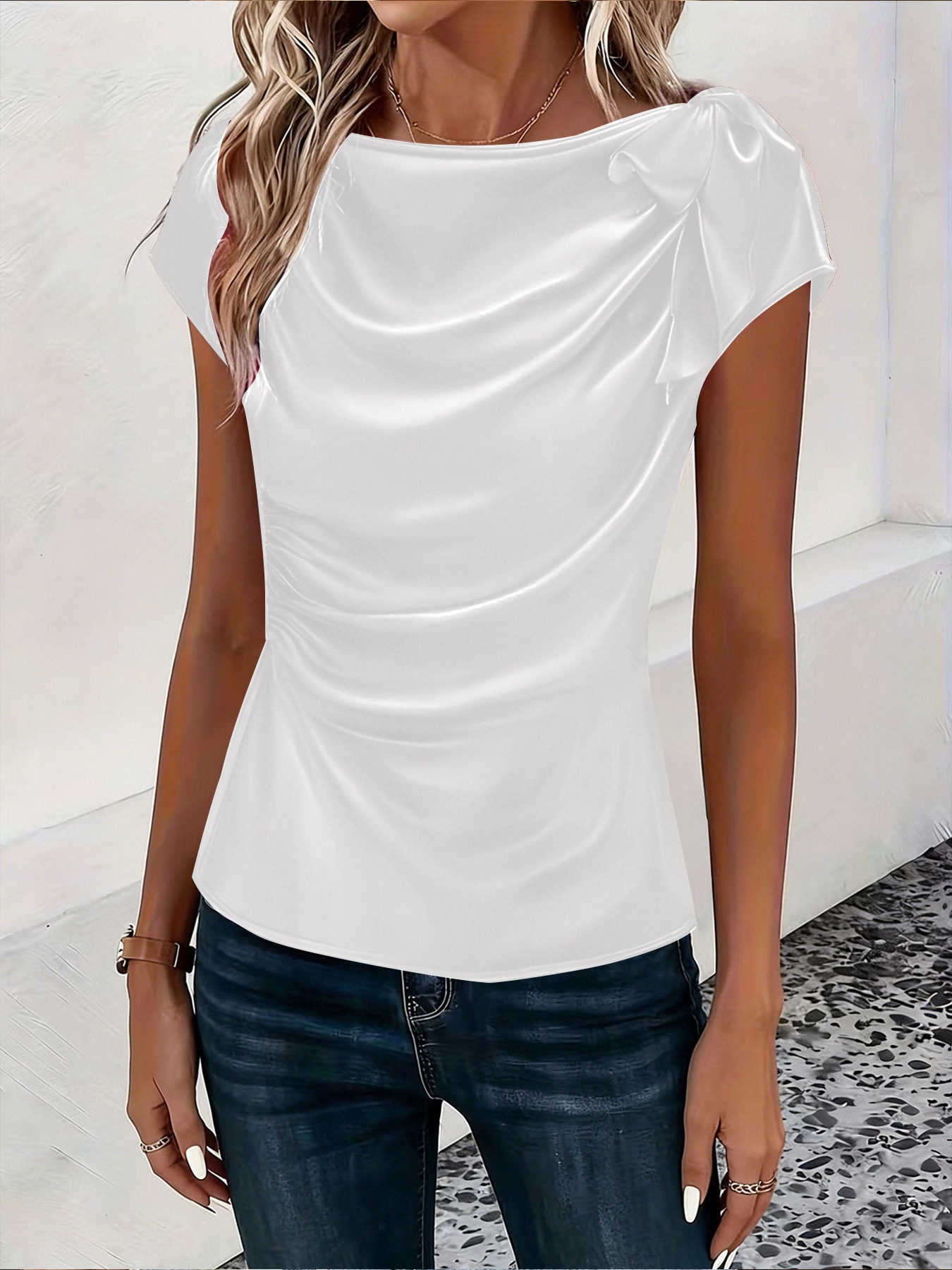 Women's Satin Draped Neck Shor - đánh giá và giá Women'S Fashion Trends Spring 2026