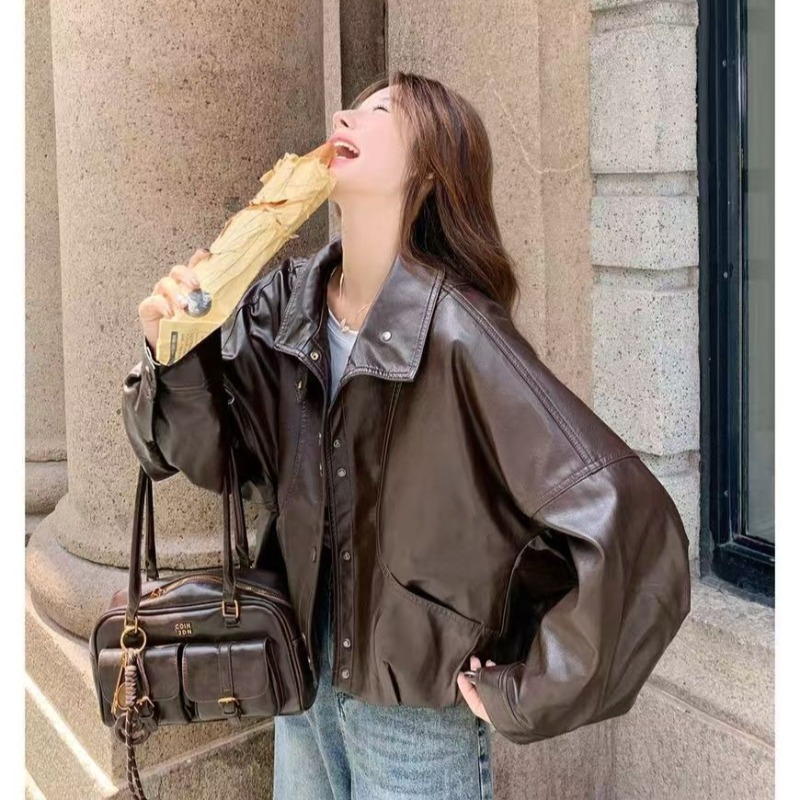 Vintage Leather Jackets for Wo - đánh giá và giá Women'S Fashion Bomber Jacket