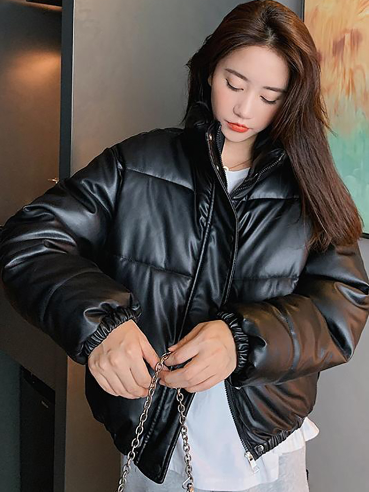 Winter Warm Thick PU Leather C - đánh giá và giá Women'S Fashion Parka