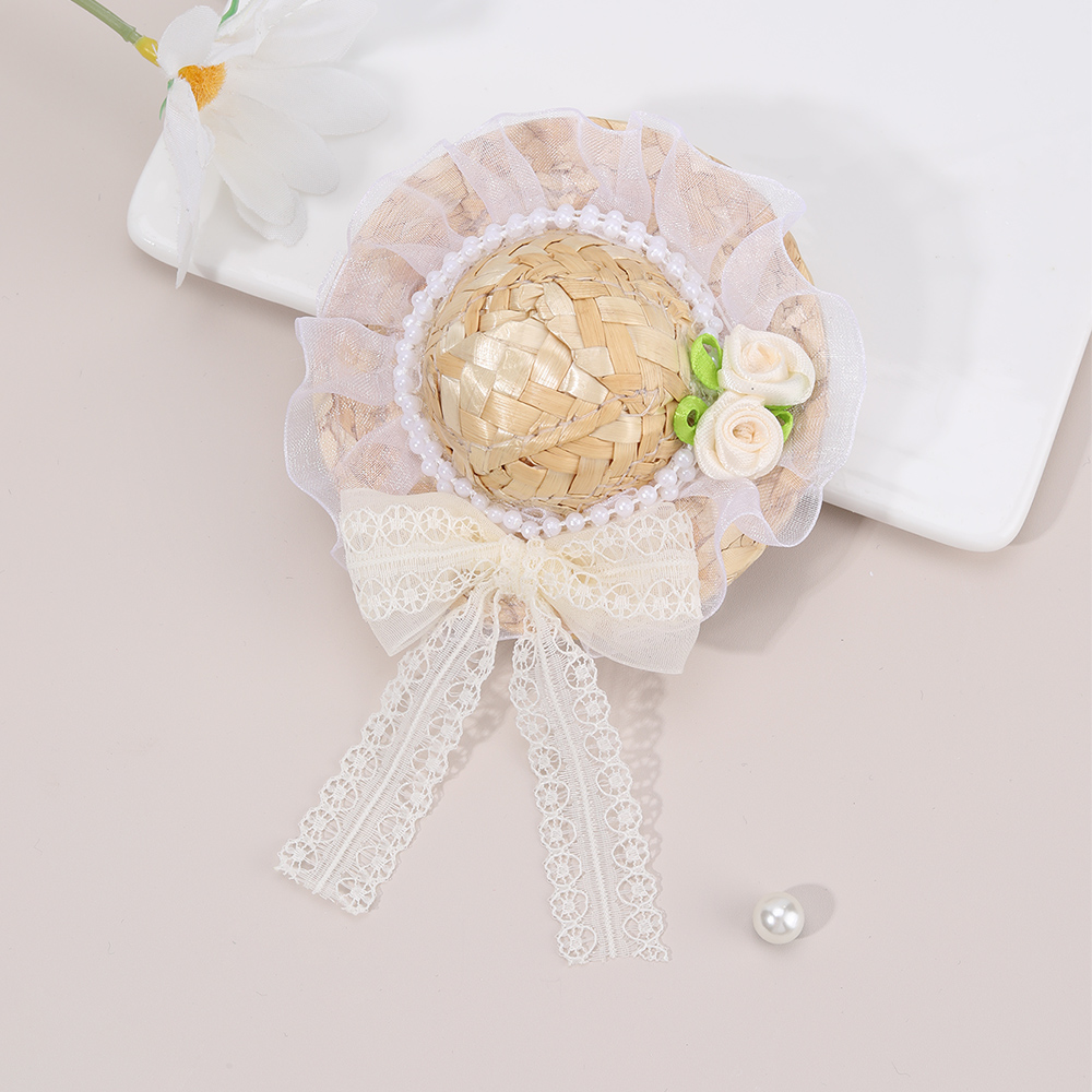 New Mini Straw Hat Hair Clip S - đánh giá và giá Straw Hat Summer