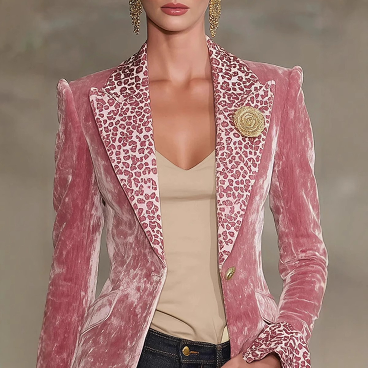 Women Velvet Blazer Leopard Pr - đánh giá và giá Velvet Blazer Women