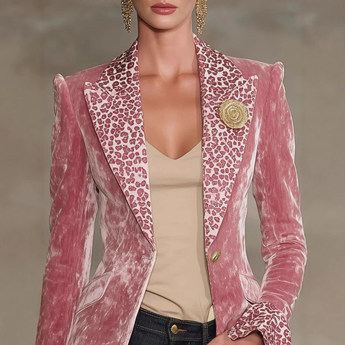 Women Velvet Blazer Leopard Pr - đánh giá và giá Velvet Blazer Women
