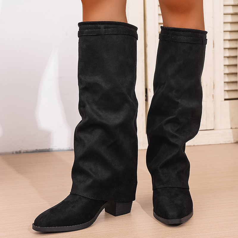Fashion Slip On High Heeled Kn - đánh giá và giá Winter Fashion Women Boots
