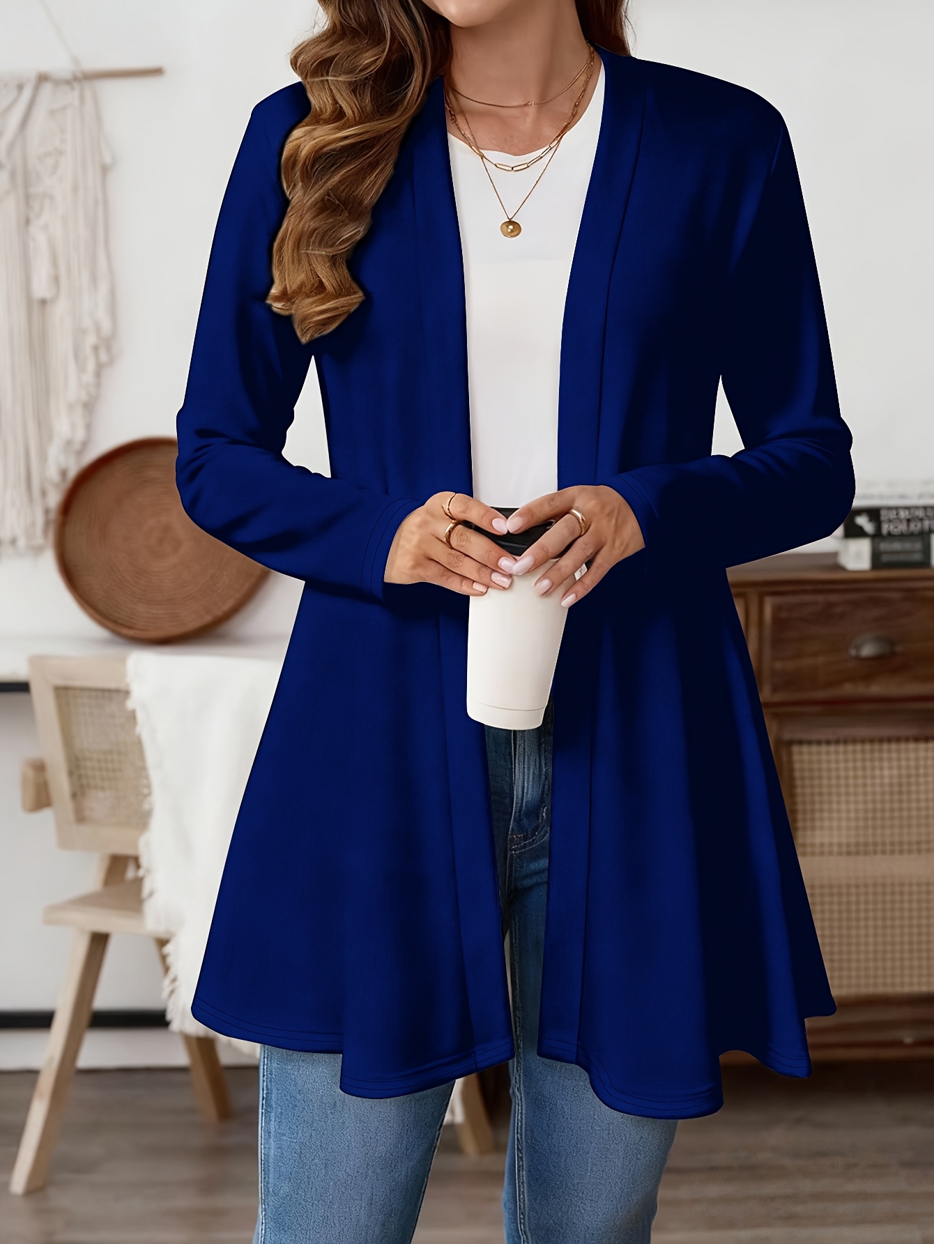 Plus Size Women Open Front Car - đánh giá và giá Women'S Fashion Long Coat