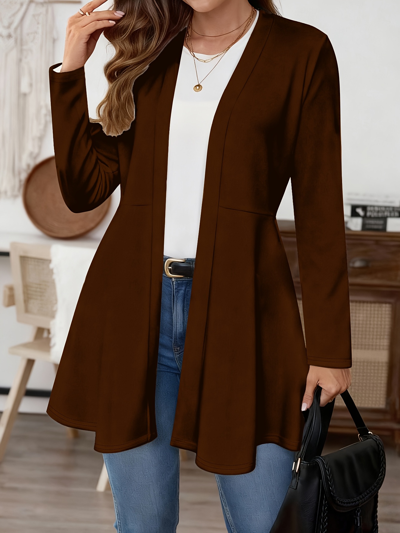 Plus Size Women Open Front Car - đánh giá và giá Women'S Fashion Long Coat