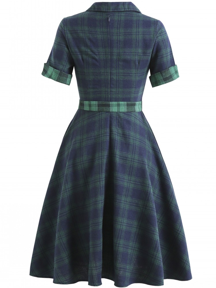 Women Pin Up Lattice Print Cas - đánh giá và giá Women'S Fashion Of The 60S