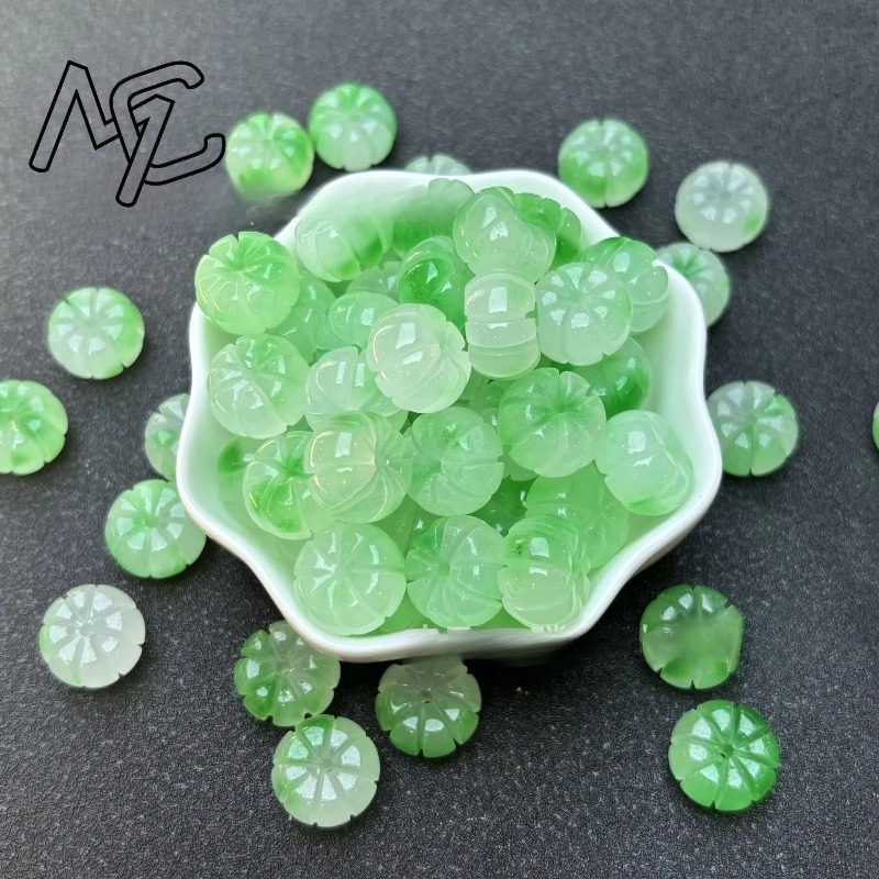 10pcs A Green Jade Pumpkin Bea - đánh giá và giá Women'S Fashion Earrings