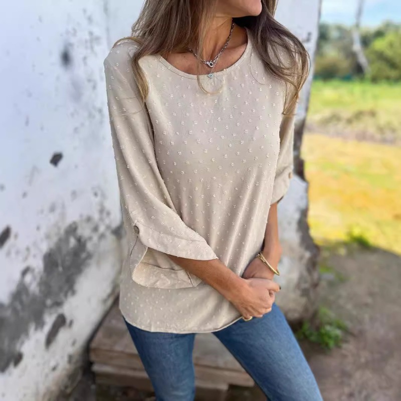 Women Swiss Dot Jacquard Blous - đánh giá và giá Women Fashion Blouse