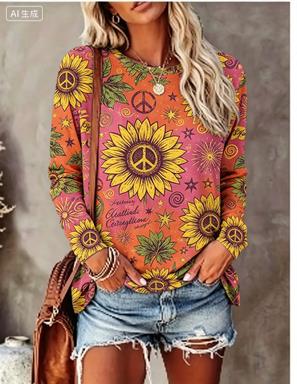 Women Long Sleeve T‑Shirt Hipp - đánh giá và giá Women Fashion Styles