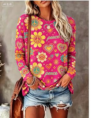 Women Long Sleeve T‑Shirt Hipp - đánh giá và giá Women Fashion Styles