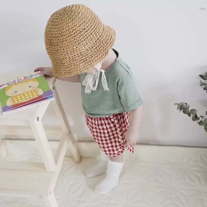 Summer Korean Baby Boy Girl St - đánh giá và giá Straw Hat Summer
