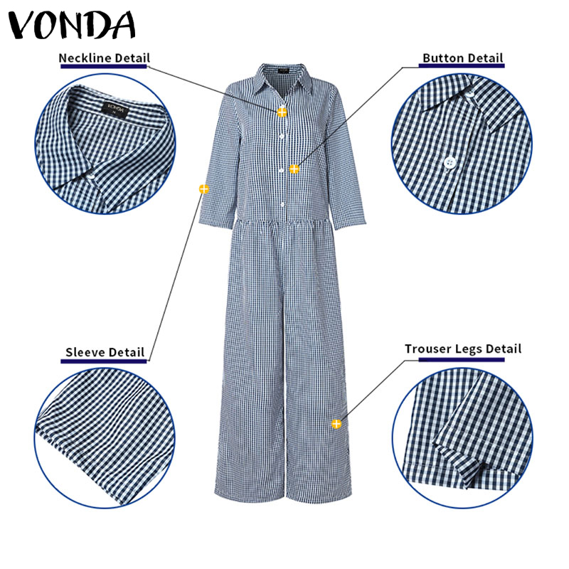 Plus Size 5XL VONDA Vintage Ju - đánh giá và giá Women'S Fashion Overalls