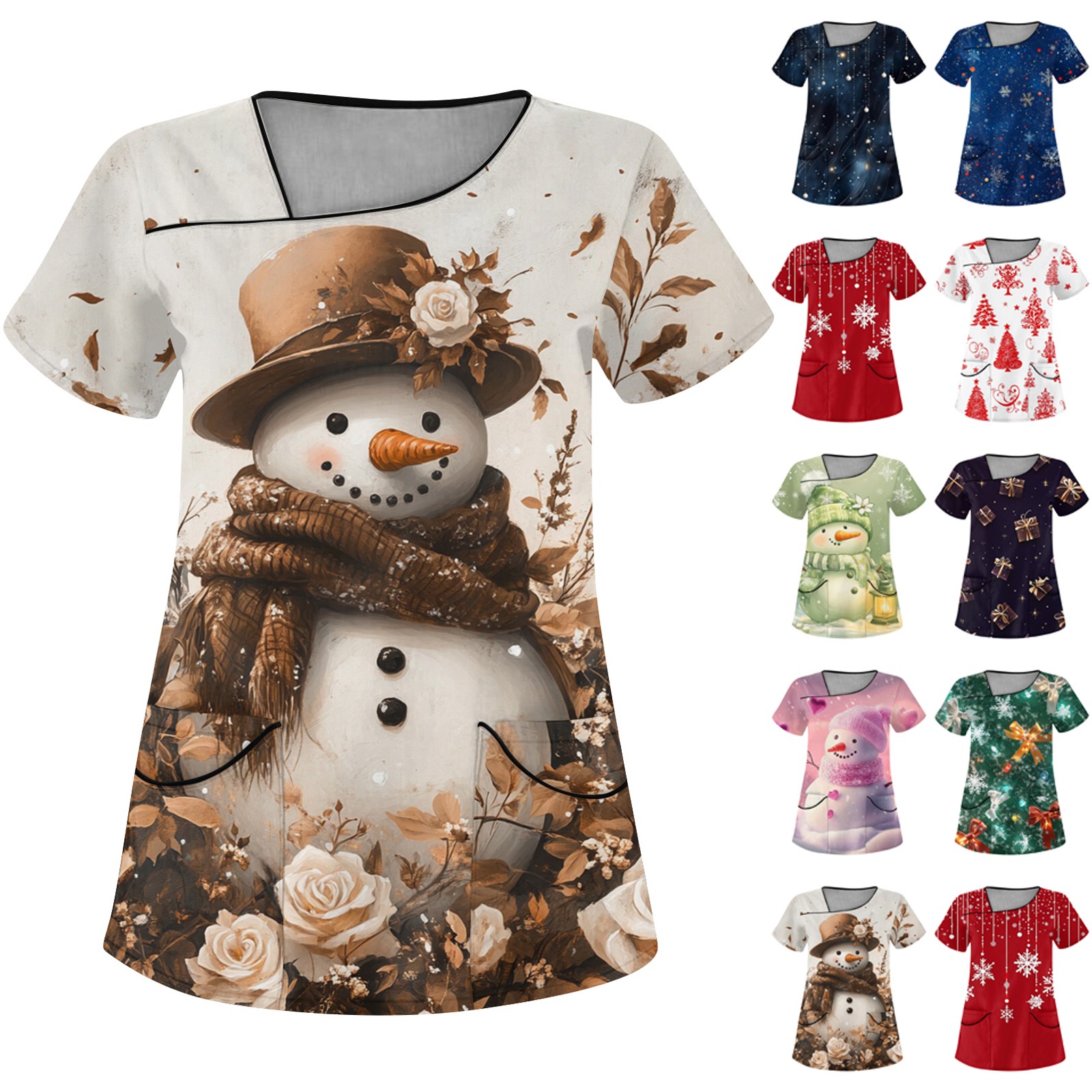 T-Shirt Christmas Nurse Unifor - đánh giá và giá Women'S Fashion Overalls