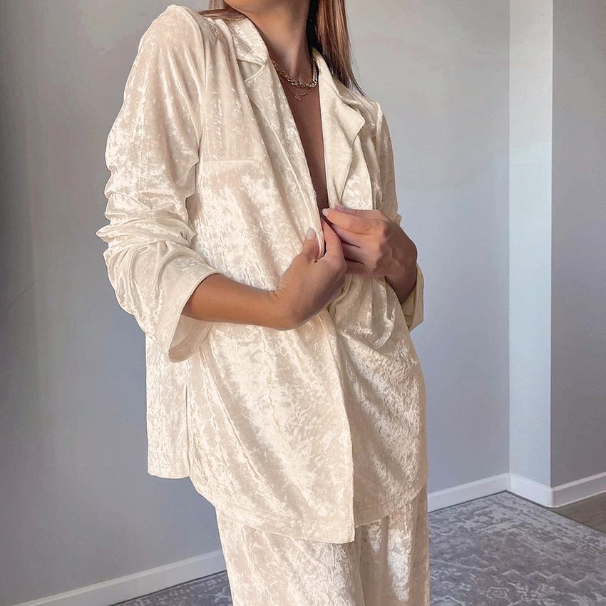 Lounge Pj Nightwear Pyjamas Ve - đánh giá và giá Velvet Blazer Women