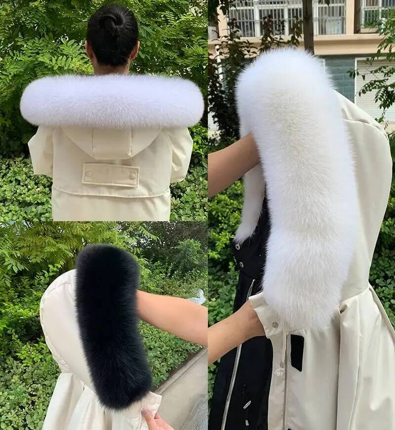 100% Natural Fur Collar Winter - đánh giá và giá Women'S Fashion Long Coat