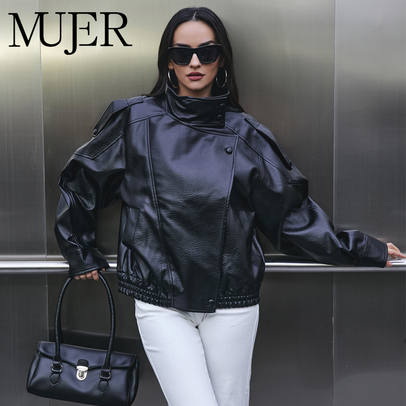 MUJER Faux Leather Women's Jac - đánh giá và giá Women'S Fashion Bomber Jacket