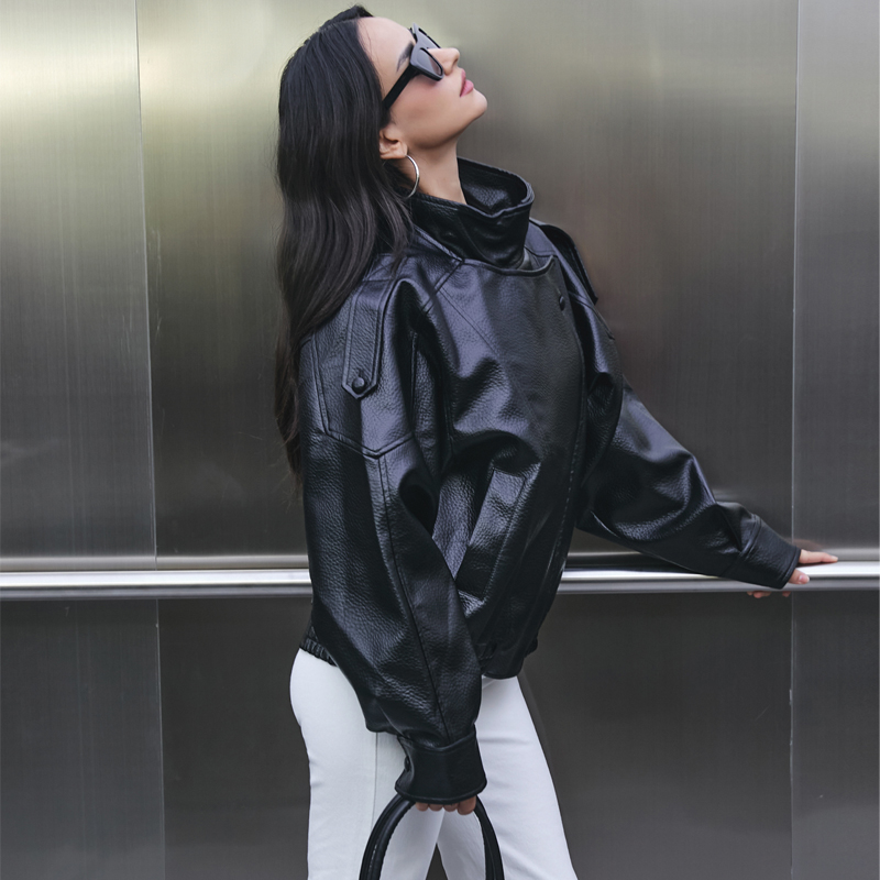 MUJER Faux Leather Women's Jac - đánh giá và giá Women'S Fashion Bomber Jacket