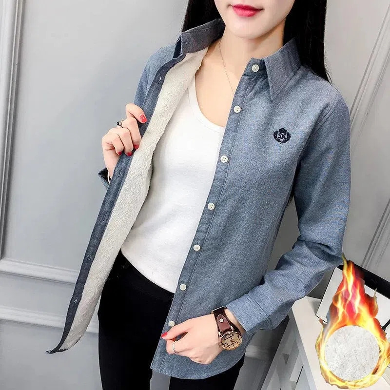 Fashion Add Velvet Warm Shirt  - đánh giá và giá Velvet Blazer Women