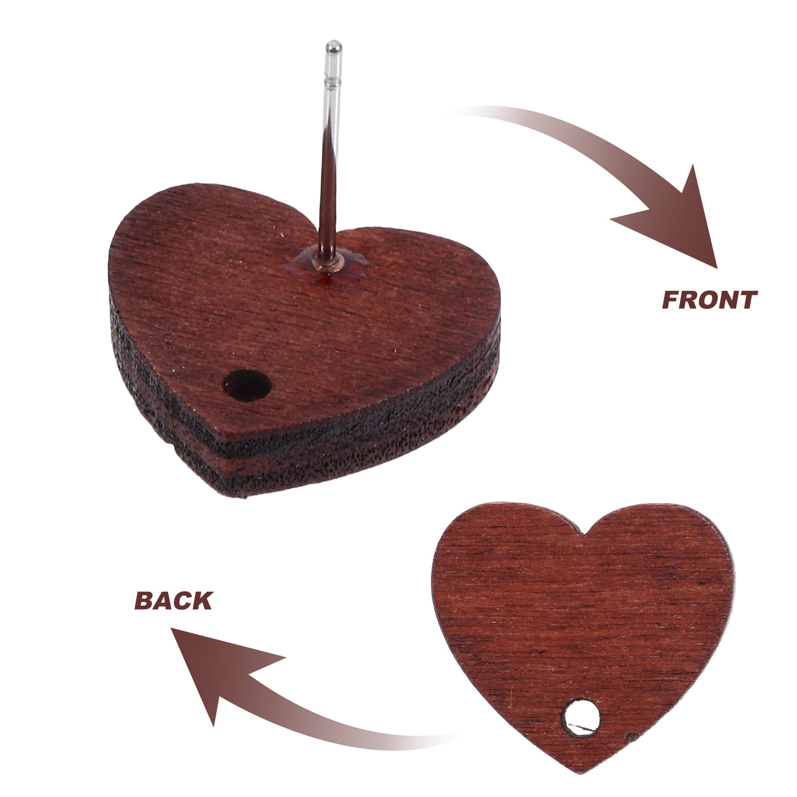 20Pcs Wooden Heart Earring Stu - đánh giá và giá Women'S Fashion Earrings